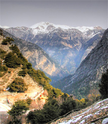 Image of snowy mountains